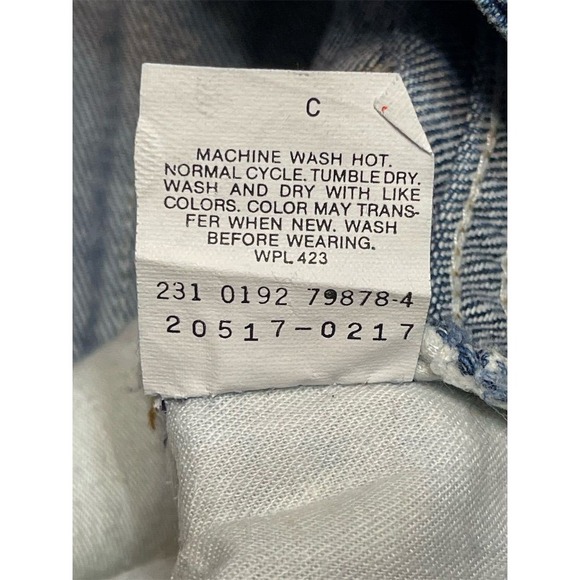 Vintage Levi's Men's '92 20517-0217 32x30 Blue Denim Orange Tab Made in USA - Picture 3 of 8